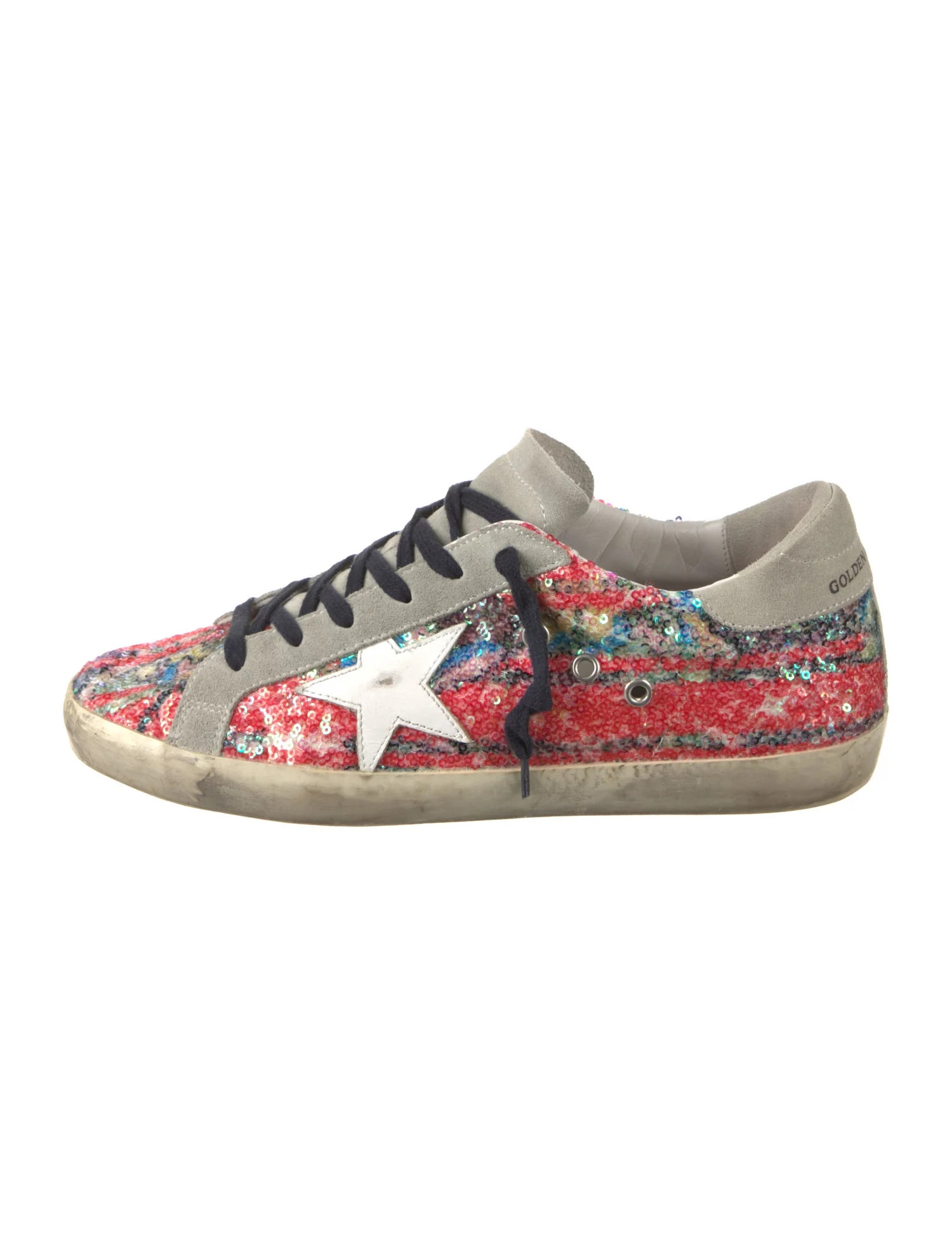 Printed Sequin Embellishments Sneakers | The RealReal