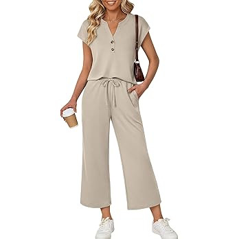 LILLUSORY Two Piece Lounge Sets for Women Spring Vacation Beach Travel Airport Outfits Casual Cru... | Amazon (US)