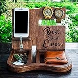 Mens Valet Stand,Mens Wood Valet Tray,Charging Dock,Anniversary Gift,Fathers Day Gift,personalized D | Amazon (US)