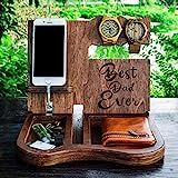 Mens Valet Stand,Mens Wood Valet Tray,Charging Dock,Anniversary Gift,Fathers Day Gift,personalized D | Amazon (US)