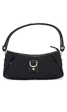 FWRD Renew Gucci Canvas Shoulder Bag in Black from Revolve.com | Revolve Clothing (Global)