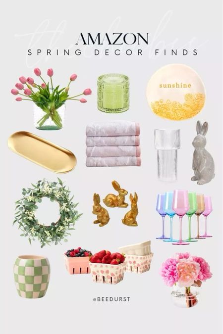 Spring decor available on Amazon prime! Amazon spring decor, spring wreath, spring flowers, Easter bunnies, Easter home decor, spring towels, spring dishes, spring kitchen decor

#LTKSeasonal #LTKhome #LTKfindsunder50