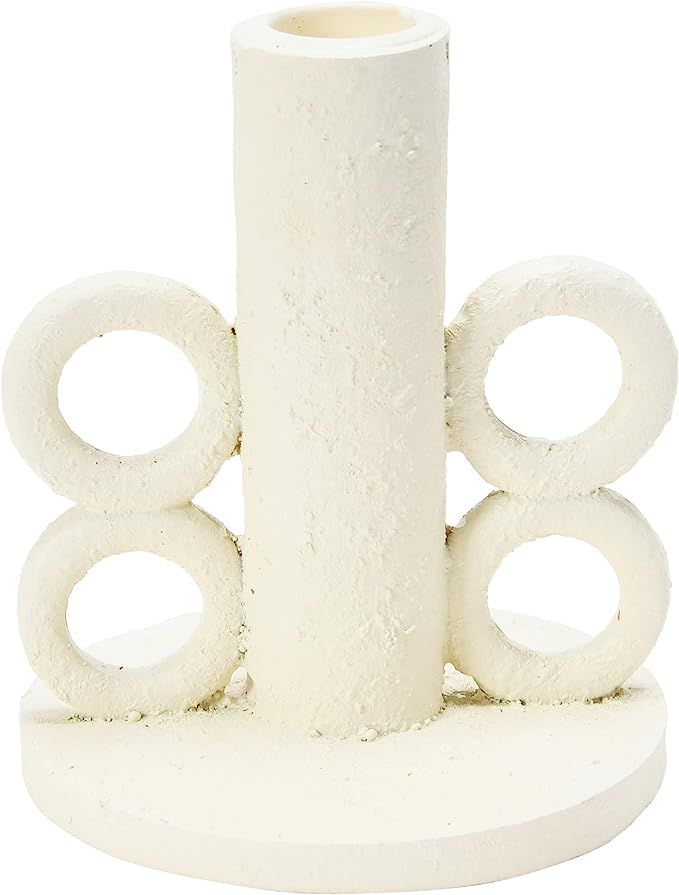 Bloomingville Resin Taper Handles, Volcano Finish Candle Holder, White | Amazon (US)