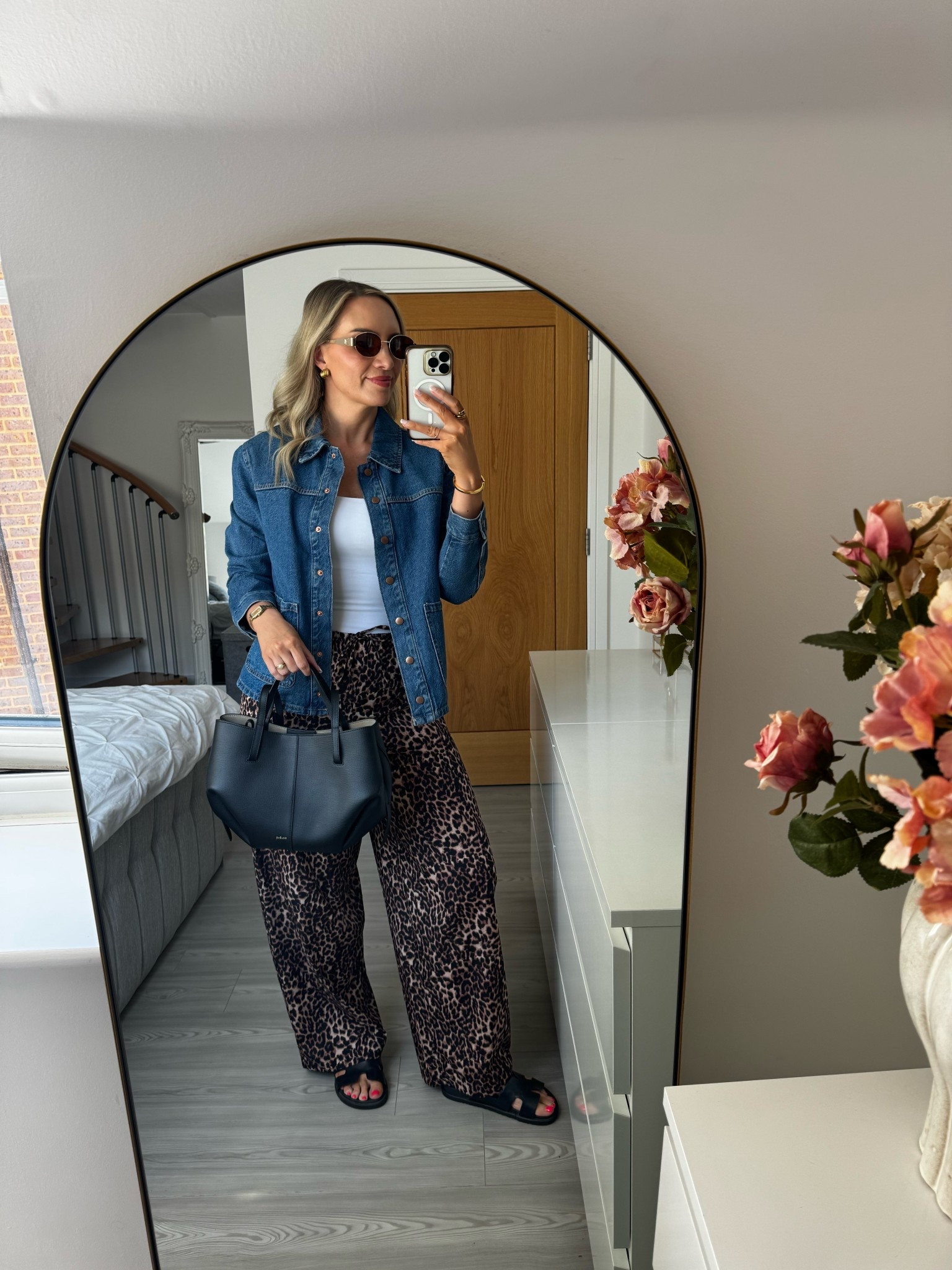 Denim shacket for spring… leopard print trousers for personality💙🐆 

#LTKuk #LTKstyletip #LTKspring