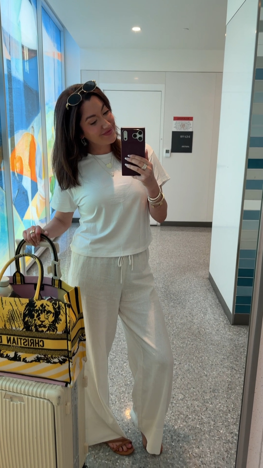 Wearing a size Small in the top 
And a medium in the pants ladies


#LTKvlog #LTKootd #LTKTravel