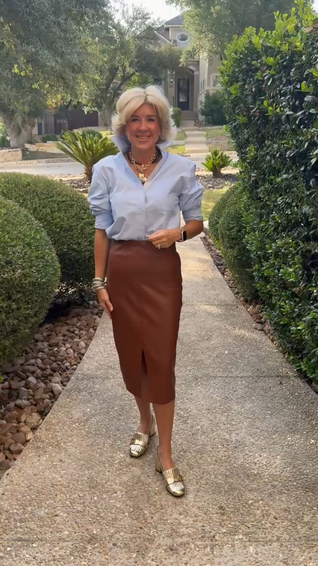 Brochu Walker does fall like no other! #partner This new skirt is just fabulous, I love everything about it. I paired it with one of my favorites, the Pia Shirt. I recommend in all the colors! I wear the medium in it. 

#LTKOver40