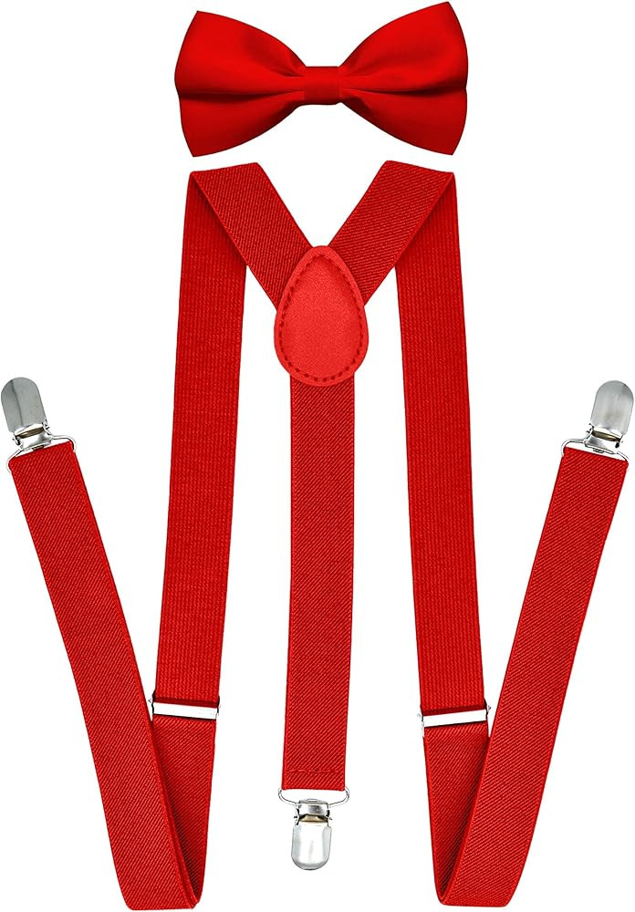 Trilece Suspenders for Men with Bow Tie Set Adjustable 1 inch Wide Y Shape Wedding Suit Accessori... | Amazon (US)