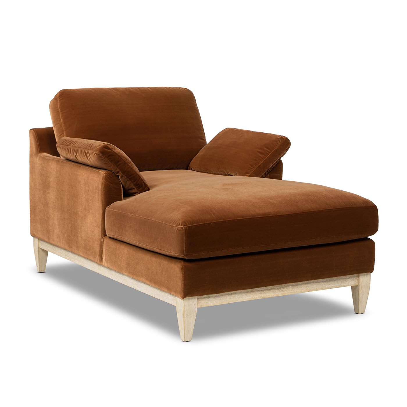 Jennifer Taylor Home Pasadena Modern Farmhouse Chaise Lounge Chair, Burnt Orange Performance Velvet | Amazon (US)