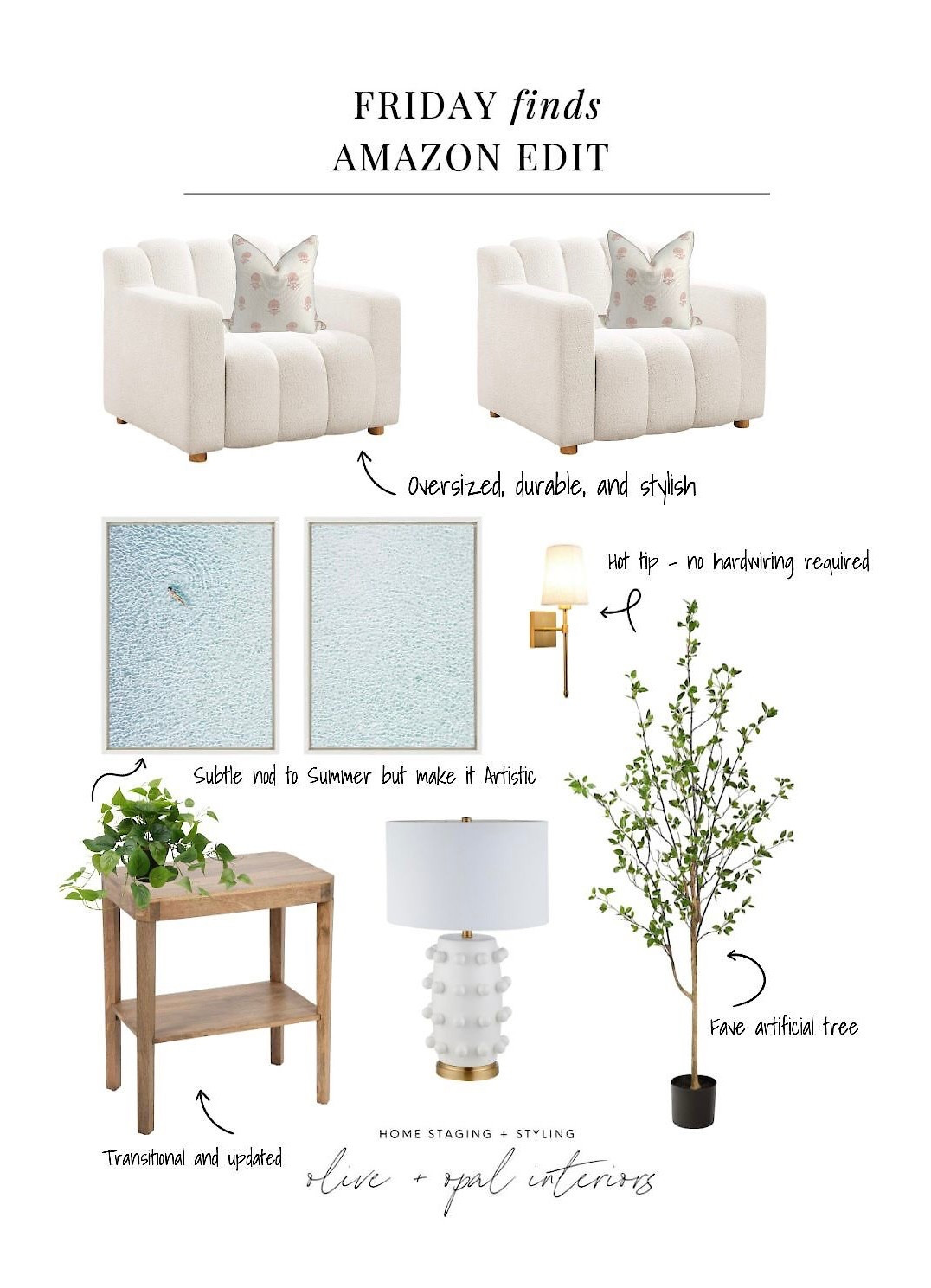 This #AmazonHaul is the perfect Summer refresh for your home! Everyone knows, if you need a refresh quickly, it’s Amazon! We selected these faves to update your space in a jiffy! #oliveandopalinteriors

#LTKHome #LTKSummerEdit #LTKFamily