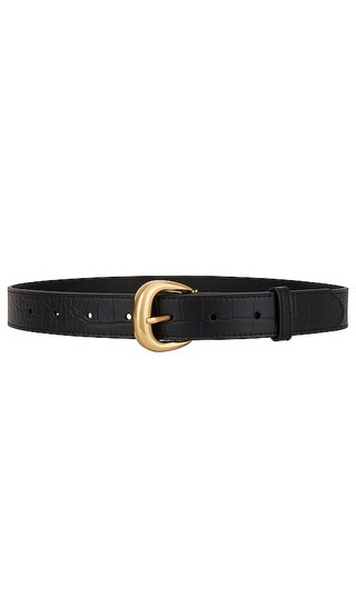 Timeless Buckle Belt in Noir Croc & Gold | Revolve Clothing (Global)