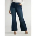 Sofia Jeans Women's Melissa Flare High Rise Jeans, 33.5" Inseam, Sizes 0-20 | Walmart (US)