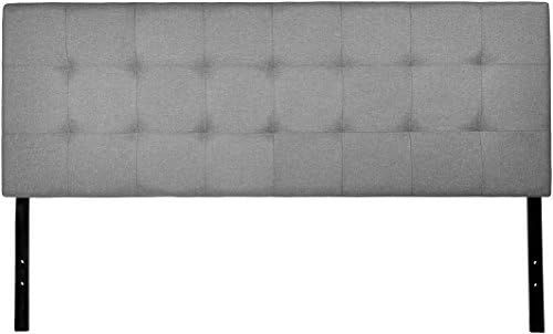 Amazon Basics Faux Linen Upholstered Tufted Headboard - King, Grey | Amazon (US)