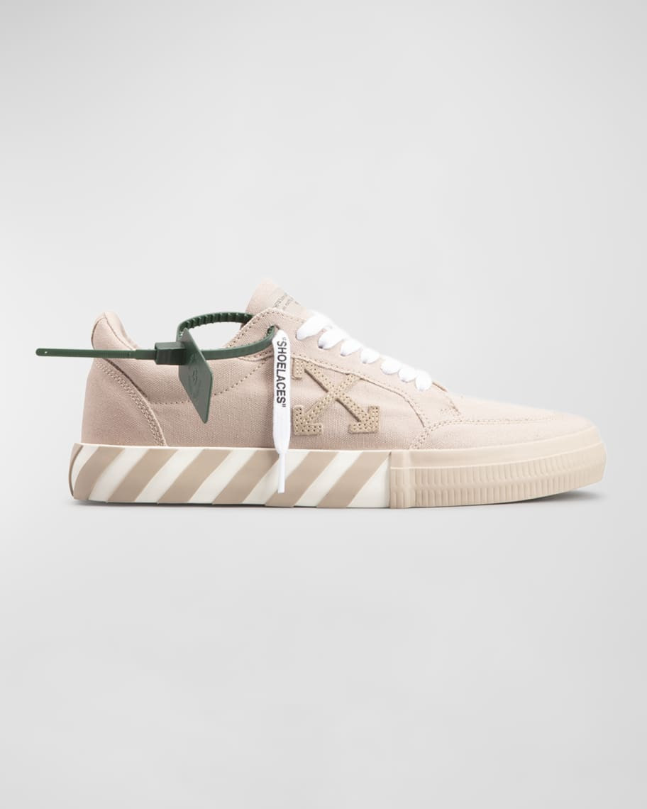 Off-White Men's Low Vulcanized Canvas Low-Top Sneakers | Neiman Marcus