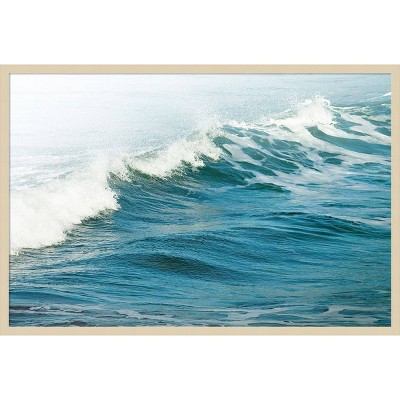 41"x28" White Oceans 66 by Ian Winstanley - Amanti Art: Giclee Print, Acrylic, Fir Wood Frame, Wire Mount | Target