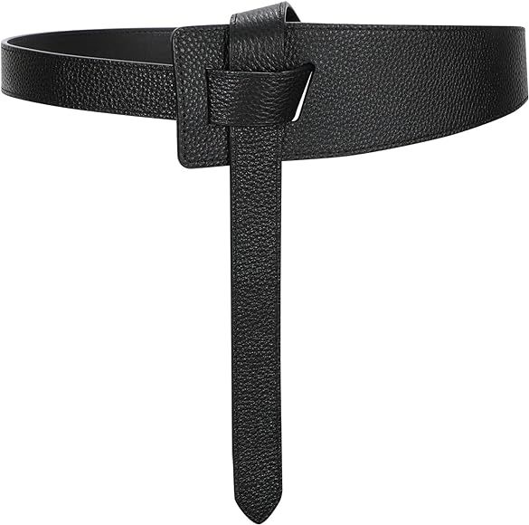 JASGOOD Women's Genuine Leather Belt Fashion Tie a Knot Cowhide Waist Belts for Sweater Coat Dres... | Amazon (UK)
