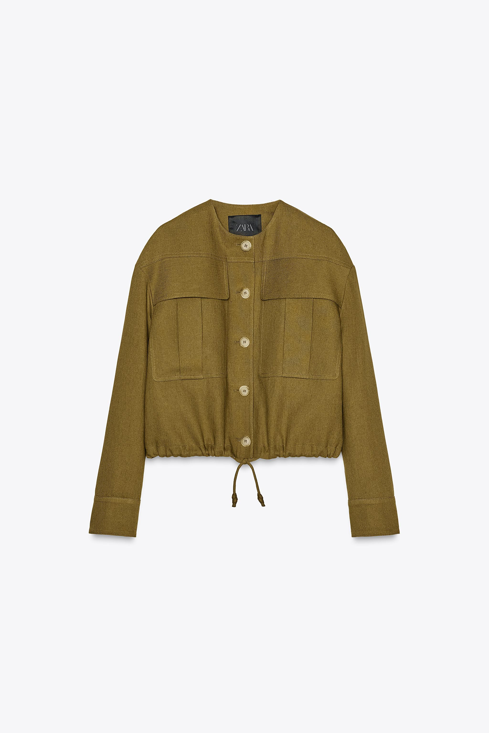 LINEN BLEND BOMBER JACKET ZW COLLECTION | Zara US