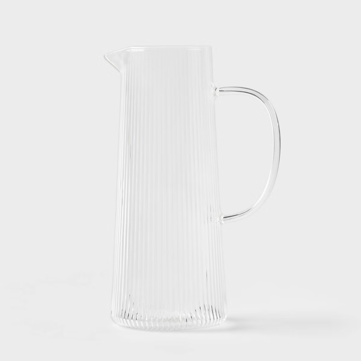 Ribbed Glass Pitcher Clear - Threshold™: 40.5oz Dishwasher-Safe Beverage Server for Hot/Cold Dr... | Target