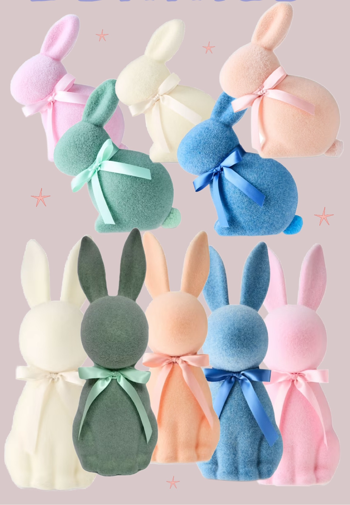 Flocked bunnies for Easter in new colors! 🐰 

#LTKSeasonal #LTKFamily #LTKHome