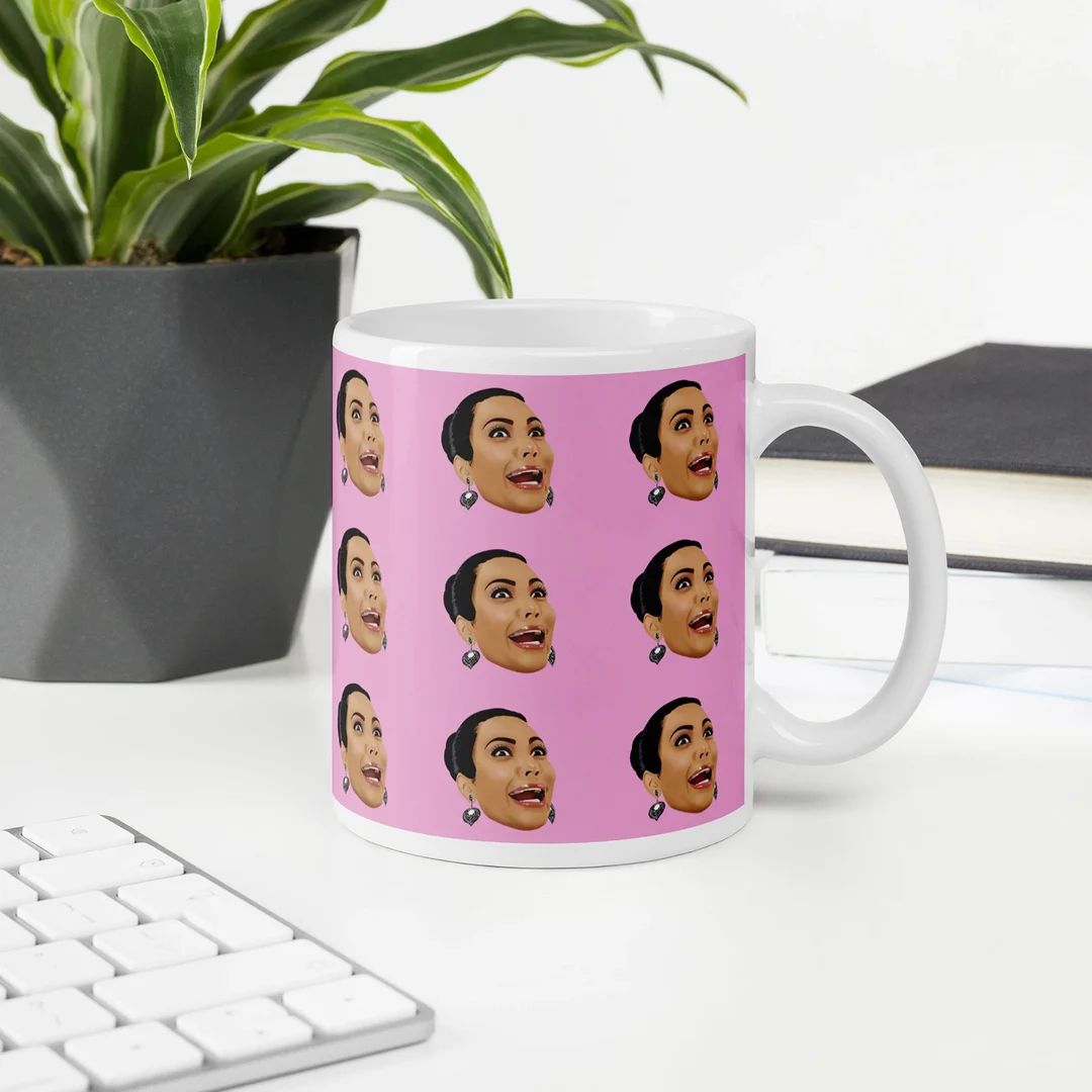 Kim Kardashian Crazy Face Coffee Mug  Meme Gift  Meme Coffee - Etsy | Etsy (US)