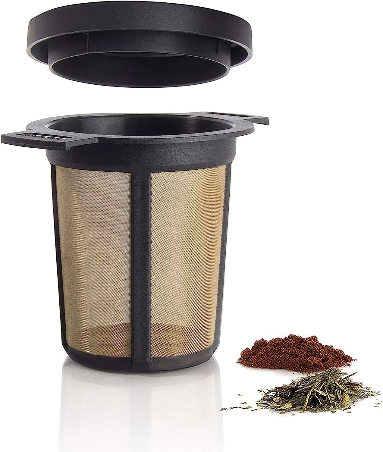 Finum Reusable Stainless Steel Coffee and Tea Infusing Mesh Brewing Basket, Medium, Black | Amazon (US)