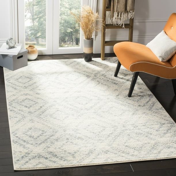 SAFAVIEH Adirondack Lecia Geometric Area Rug, Ivory/Light Blue, 6' x 9' - Walmart.com | Walmart (US)