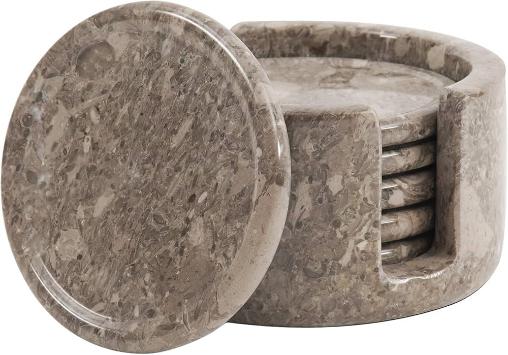 Radicaln Marble Coaster Set 3.5" Inches Oceanic Round Handmade Coasters Set of 6 for Home Décor ... | Amazon (US)