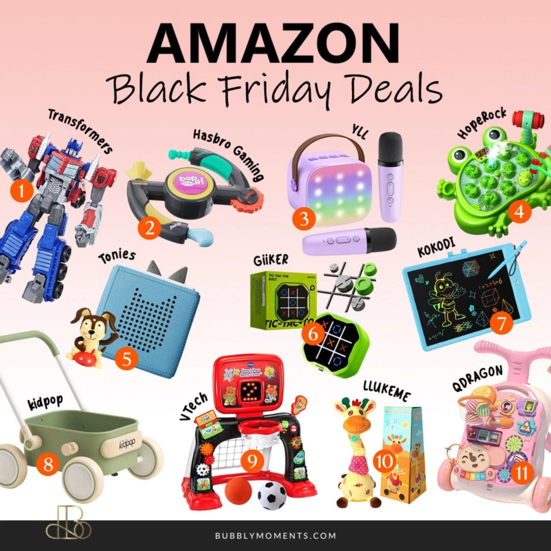 Black Friday is the perfect time to grab the best Toys from Amazon, and I’ve rounded up some of the most popular options for kids of all ages. These finds are fun, engaging, and perfect for holiday gifting, playroom upgrades, or stocking up on activities that keep little ones entertained. I picked toys that are highly rated, parent-approved, and trending this season, so you can shop confidently and easily find something they’ll love. Whether you’re looking for learning toys, creative play sets, outdoor toys, or classic favorites, these deals are too good to miss. Tap through the photos to explore each item and save your top picks while they’re still available. This is the best time to shop for the holidays! 🎁✨
#LTKSaleAlert #LTKKids #LTKGiftGuide #BlackFriday #BlackFridayDeals #AmazonFinds #AmazonToys #KidsToys #ToyDeals #GiftGuide #HolidayGifts #ToddlerToys #KidsFavorites #PlayroomEssentials #LearningToys #ToyShopping #AmazonMustHaves #SaleAlert #BlackFridaySale #MomLife #ParentingEssentials #HolidayShopping #AmazonDeals #FunForKids #TopToys 

 