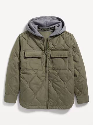 Quilted Hooded Shacket for Boys | Old Navy (US)