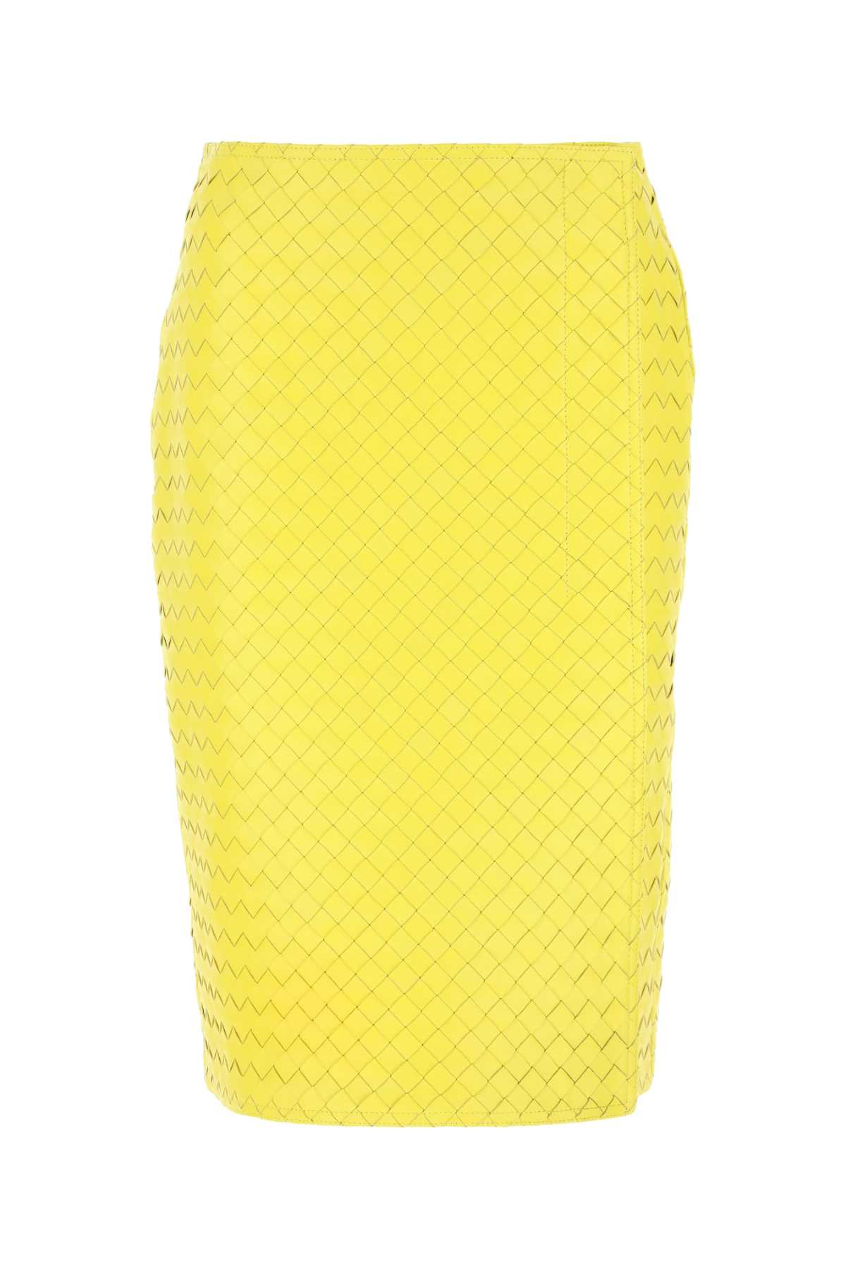 Bottega Veneta Yellow Leather Skirt | Italist.com US