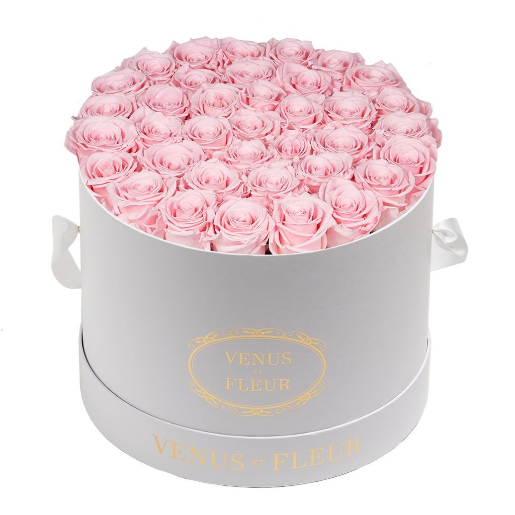 Large Round - White Classic with Eternity Roses | Venus ET Fleur