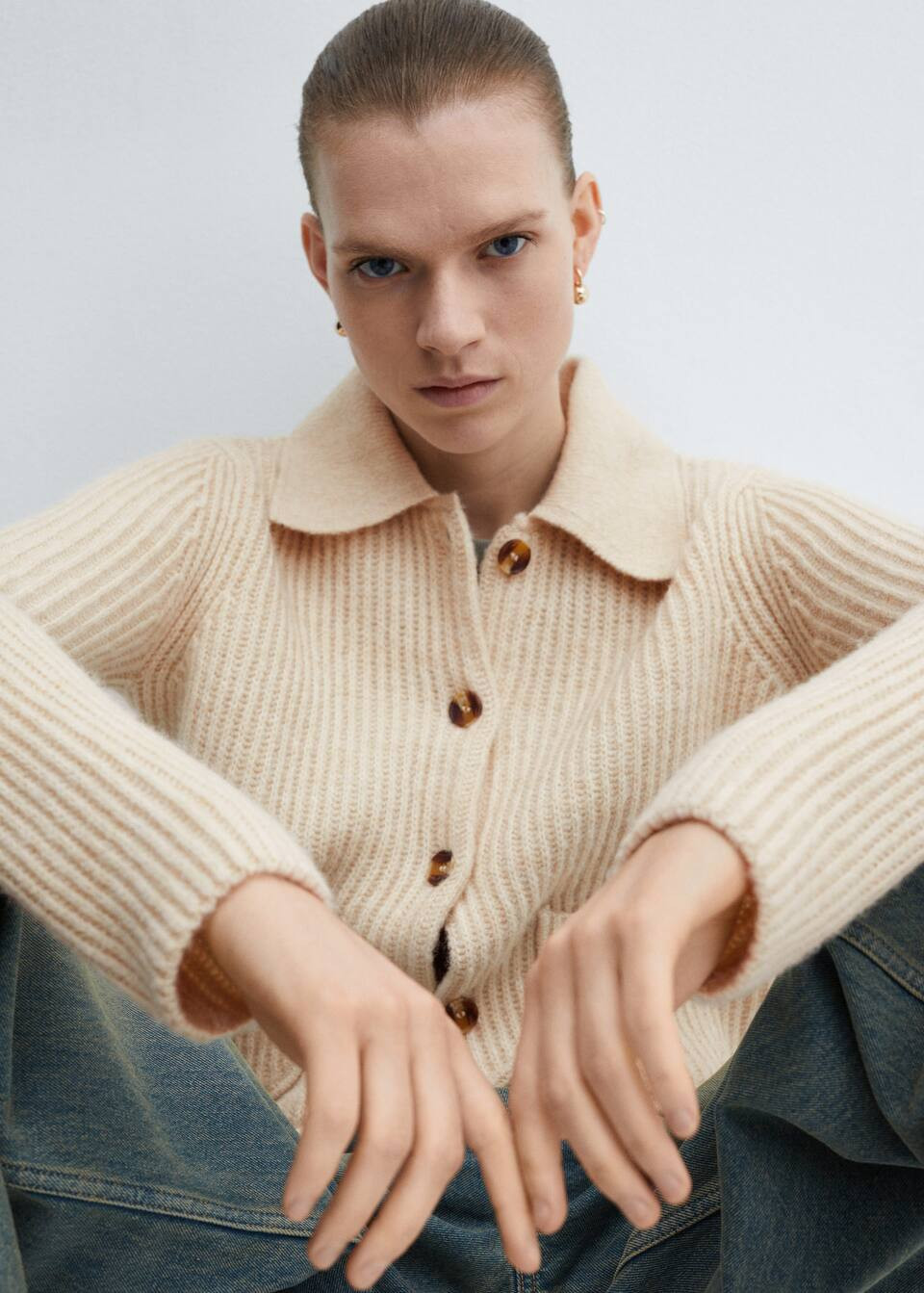 Pockets collar cardigan -  Women | Mango USA | MANGO (US)