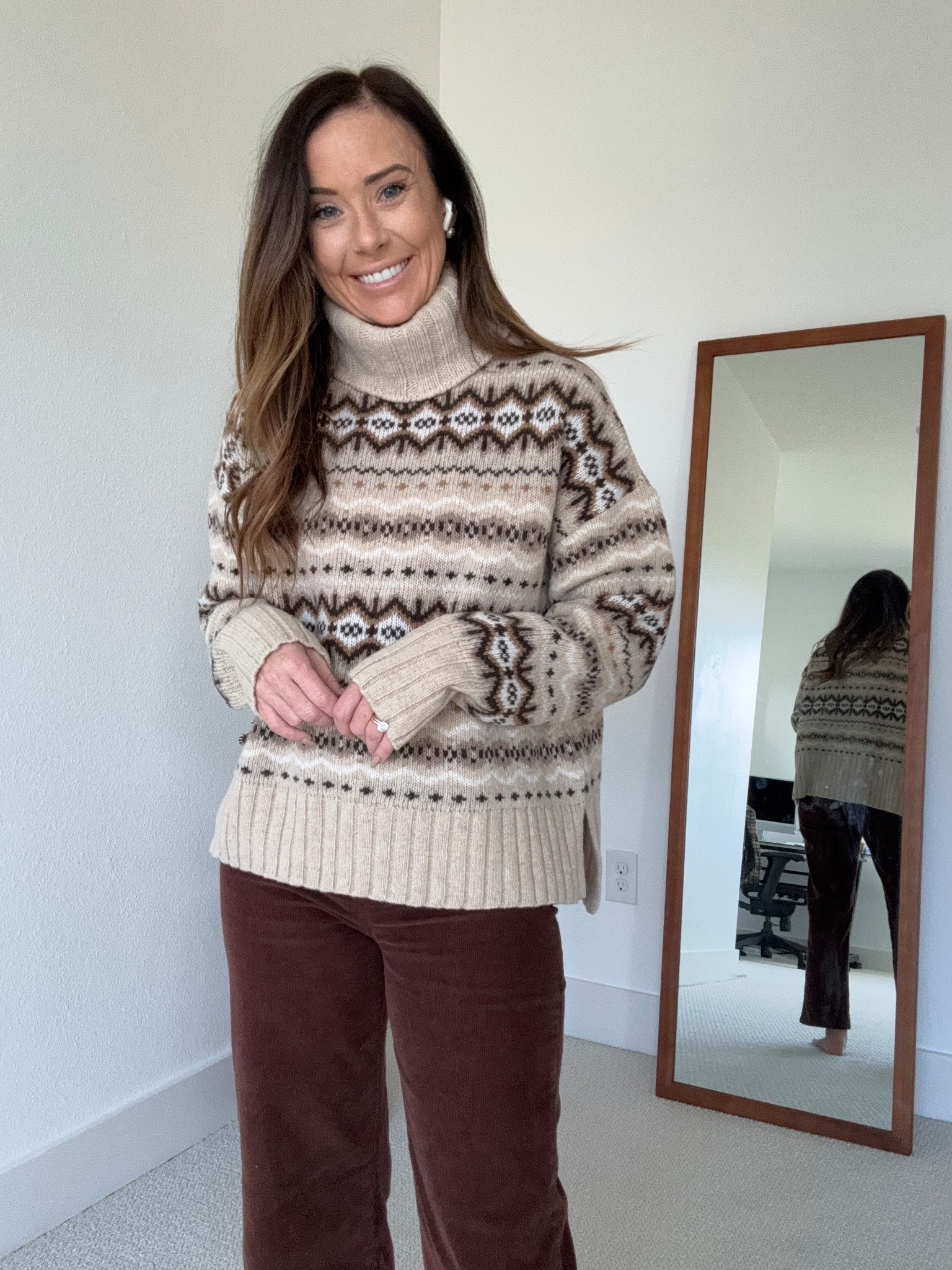 Fair isle sweater, corduroy pants

#LTKSeasonal