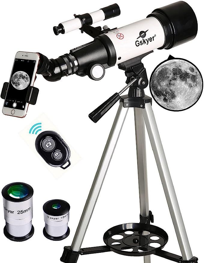 Gskyer Telescope, 70mm Aperture 400mm AZ Mount Astronomical Refracting Telescope for Kids Beginne... | Amazon (US)