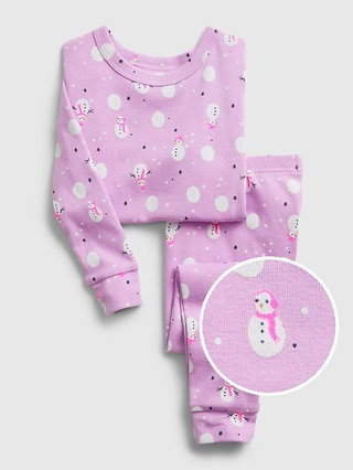 babyGap Snowmen Graphic PJ Set | Gap (US)