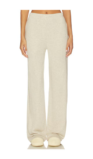 Oversized Wide Leg Sweatpant in Heather Oatmeal | Revolve Clothing (Global)