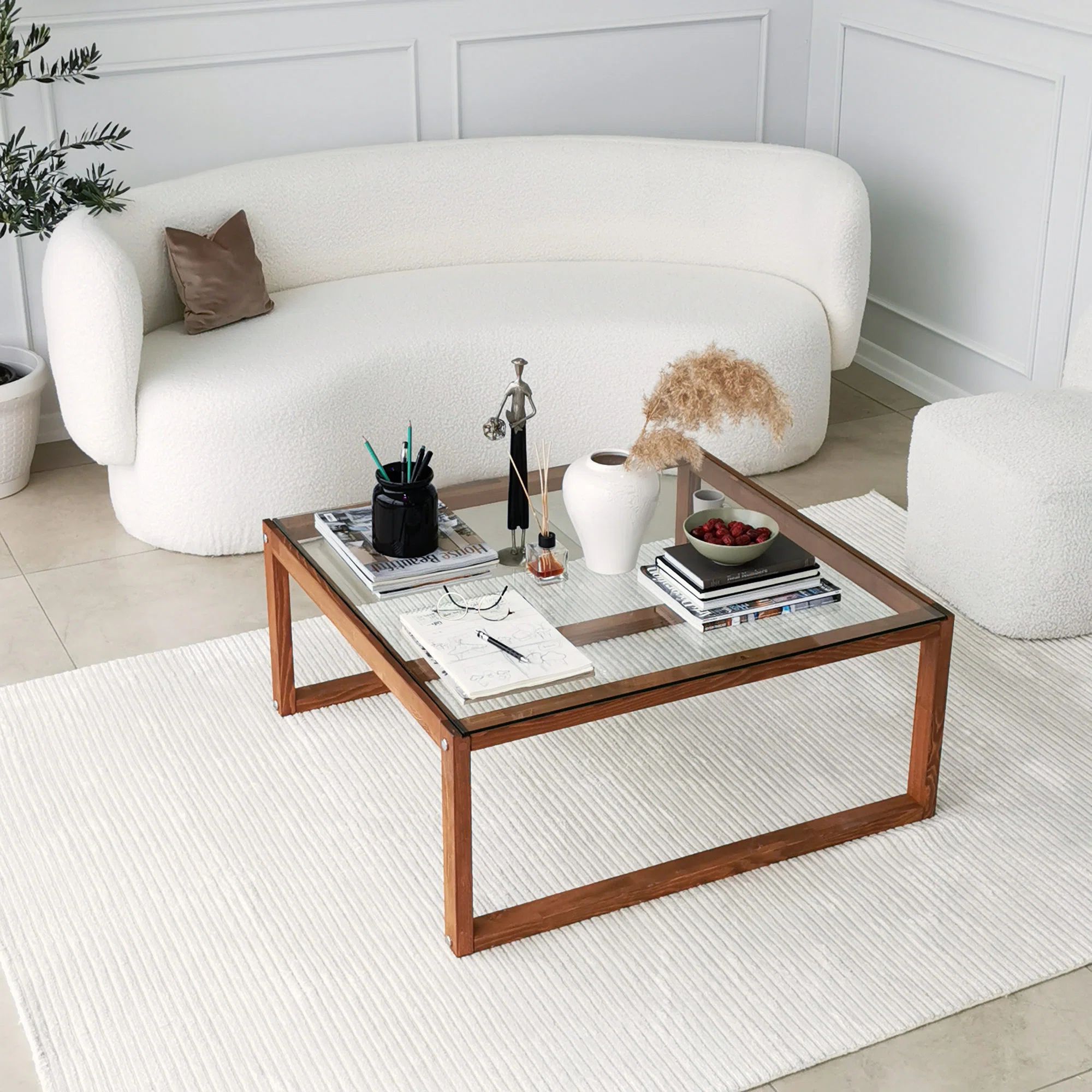 East Urban Home Glass Top Coffee Table | Wayfair | Wayfair North America