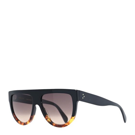 CELINE Shadow Sunglasses CL 4001IN Black Havana | FASHIONPHILE (US)