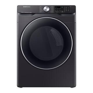 Samsung 7.5 cu. ft. Fingerprint Resistant Black Stainless Electric Dryer with Steam Sanitize+, EN... | The Home Depot