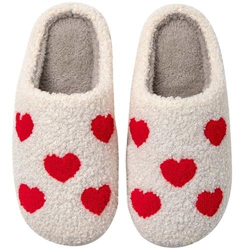 Womens Mens Slippers Retro Memory Foam Cute Cartoon Plush Fluffy Warm Fur Lined slippers Indoor H... | Amazon (US)