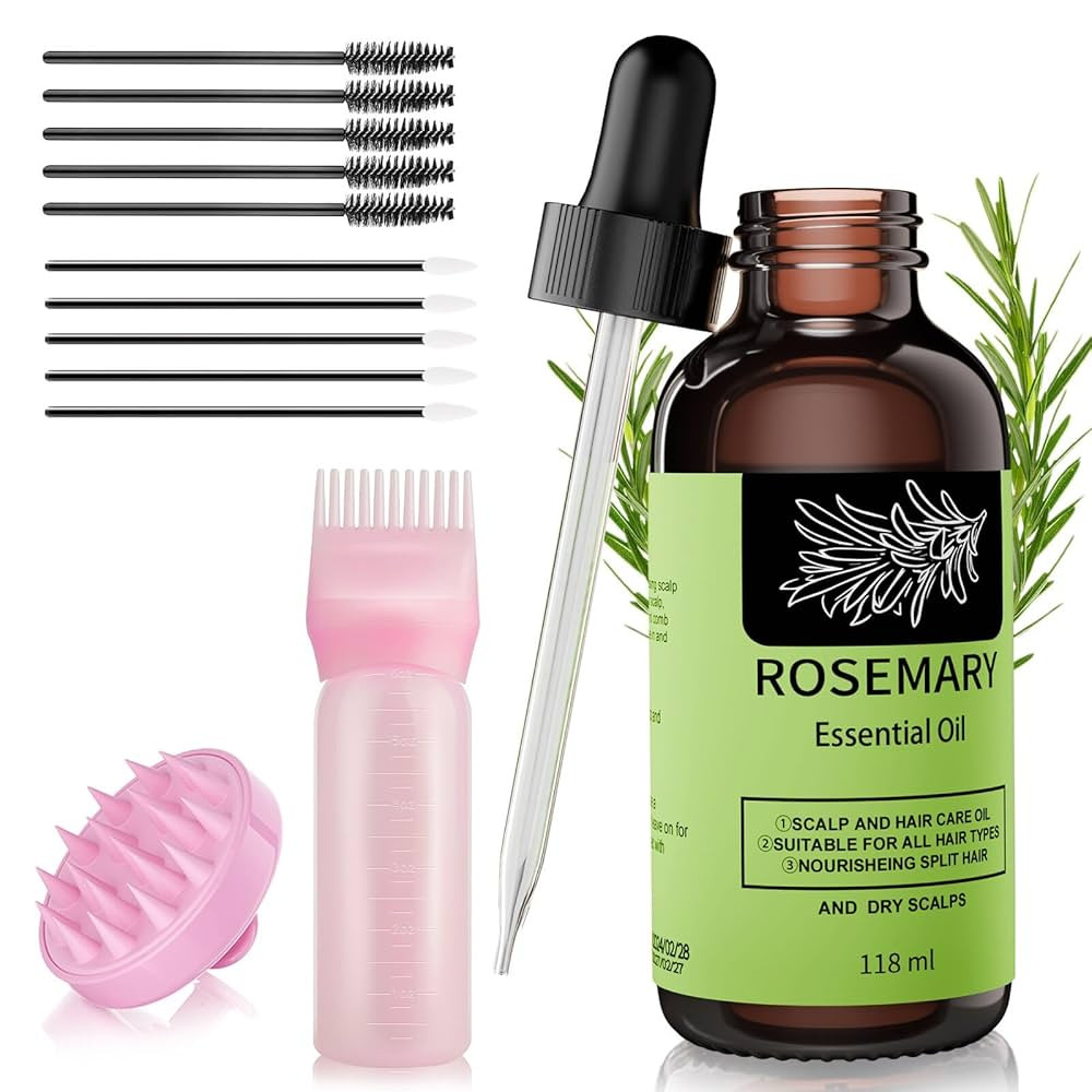 118ml Rosmarinöl Haare Wachstum Kopfhaut +Massagebürste & Applikatorflasche, Premium Rosmarin ... | Amazon (DE)