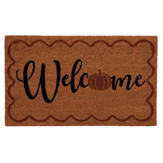 My Texas House Multicolor Welcome Pumpkin Outdoor Coir Doormat, 18" x 30" | Walmart (US)