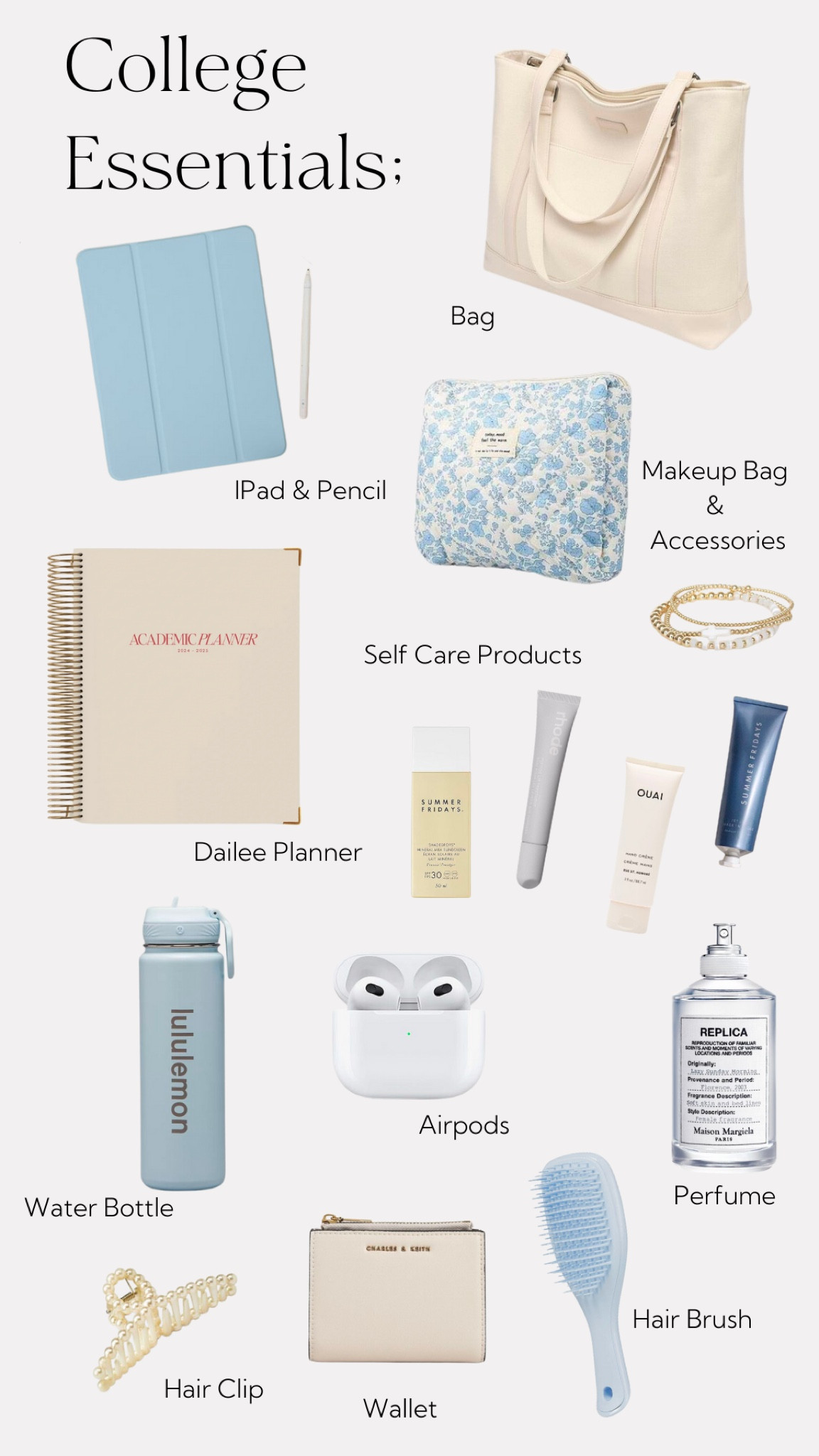 What’s in my backpack college essentials 