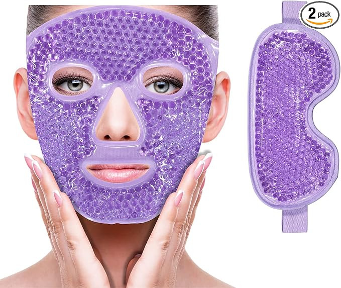 Cooling Ice Face Eye Mask for Reducing Puffiness, Bags Under Eyes,Sinus,Redness,Pain Relief,Dark ... | Amazon (US)