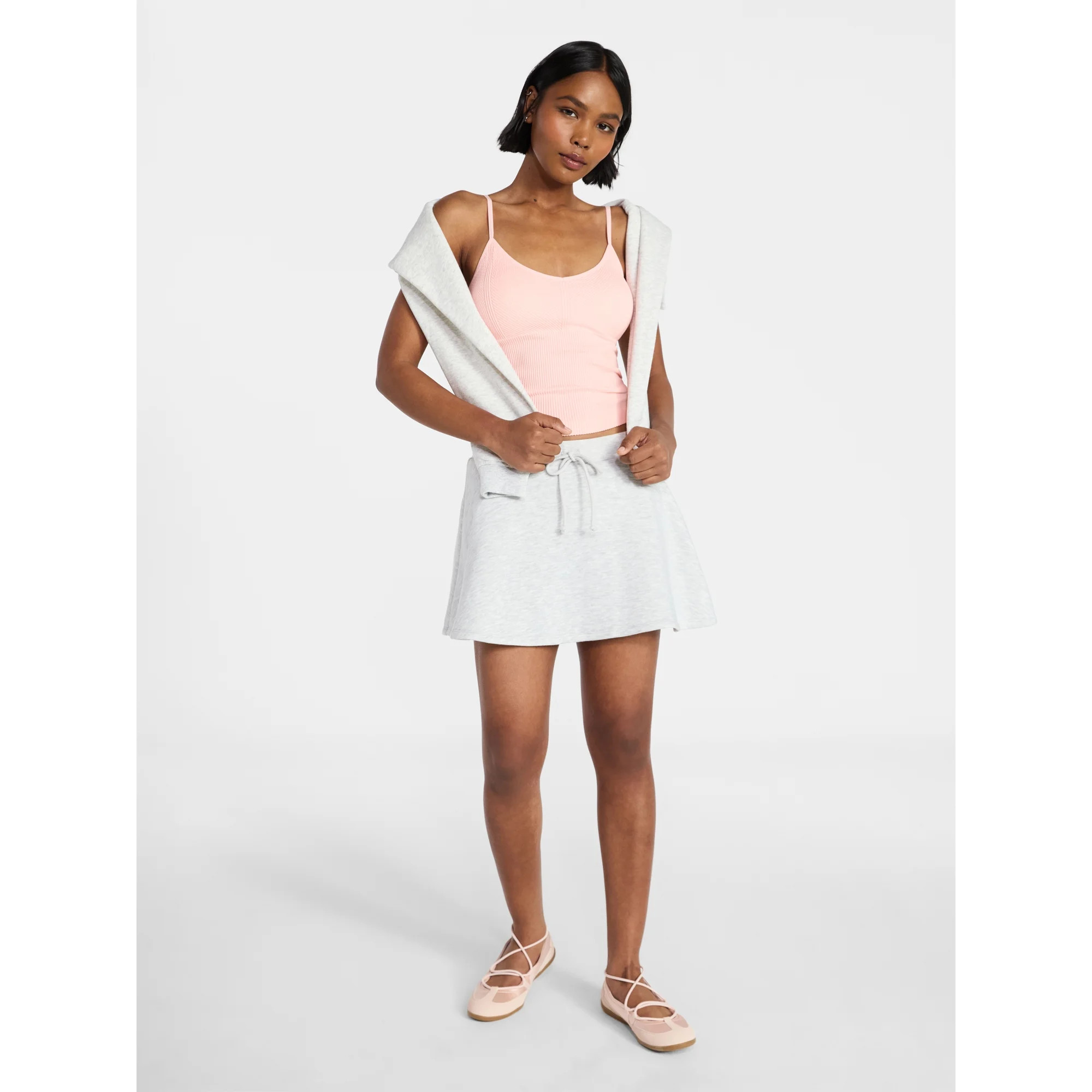 No Boundaries Textured V-Neck Cami Top, Women's XXS-XXL | Walmart (US)