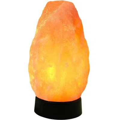 Himalayan Glow ETL Certified USB Salt Lamp with Plastic Base, 4-5", Orange | Wayfair North America
