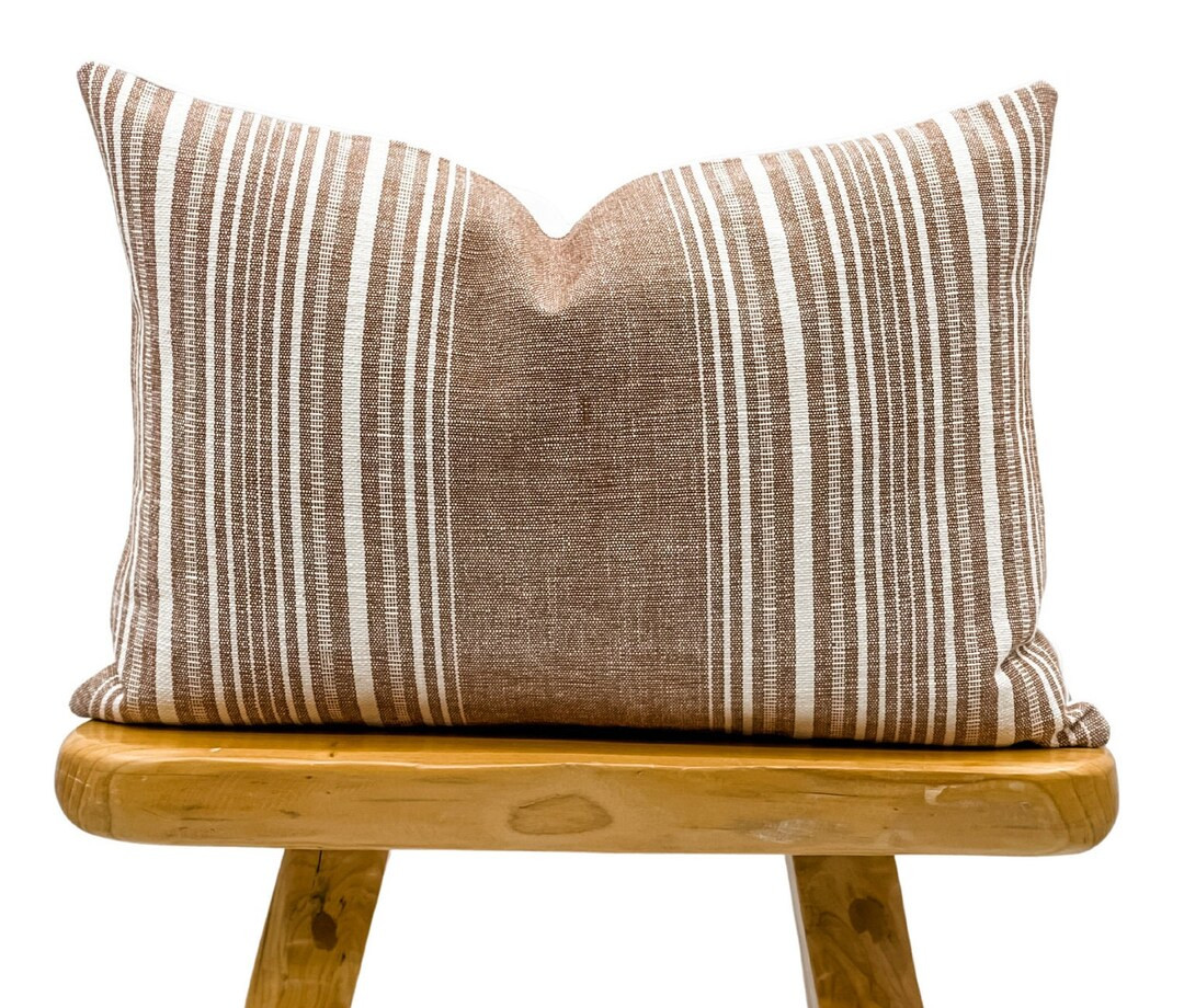 Tan Brown and White Pillow Cover 14x20 Pillow Cover Lumbar - Etsy | Etsy (US)