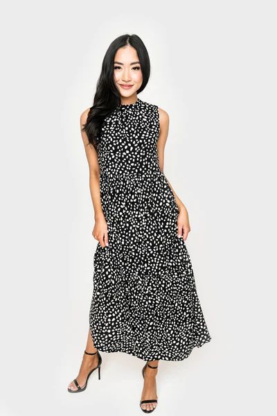 High Neck Tiered Maxi Dress | Gibson