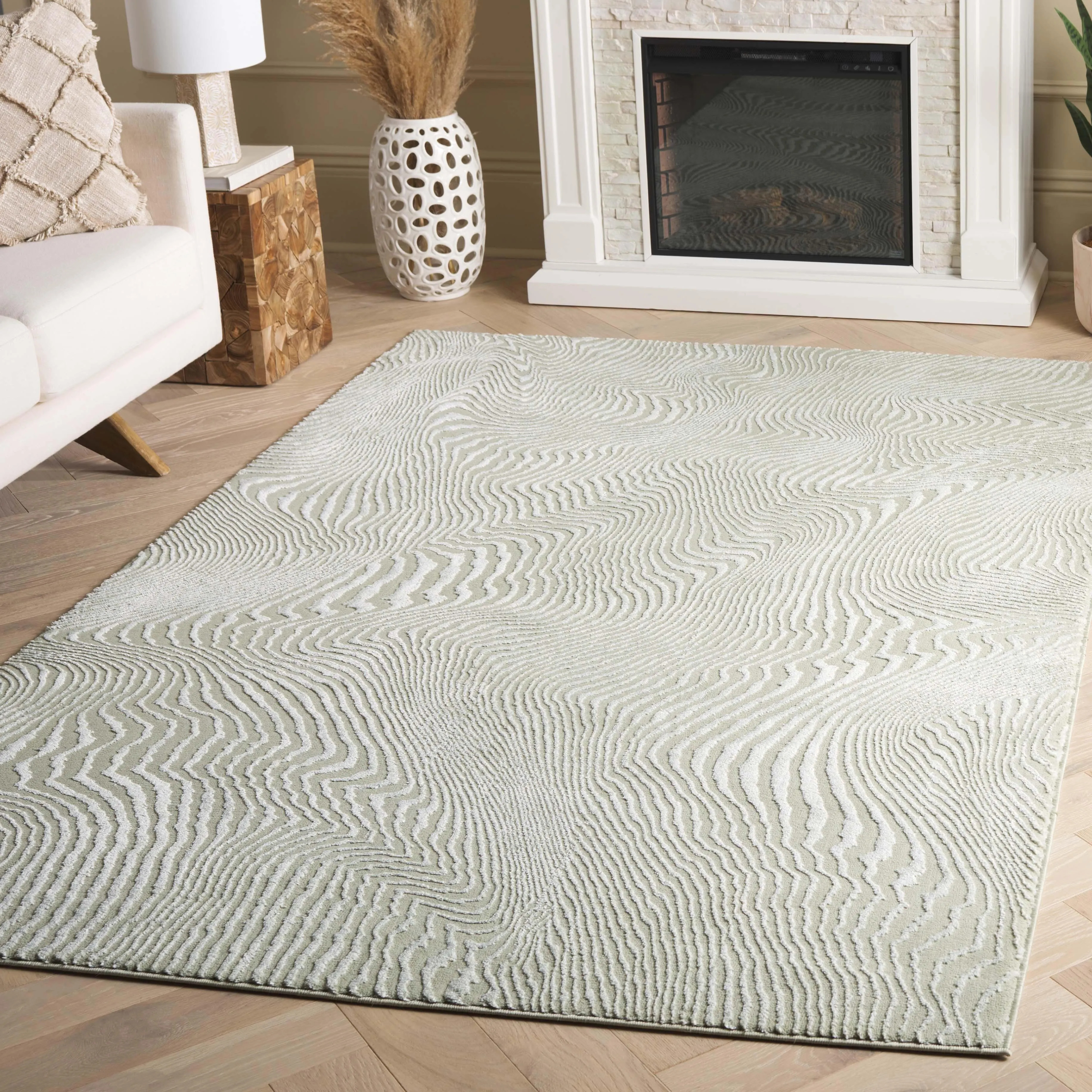 Safavieh Revive Benedita 9' x 12' Area Rug, Sage/Ivory | Ashley