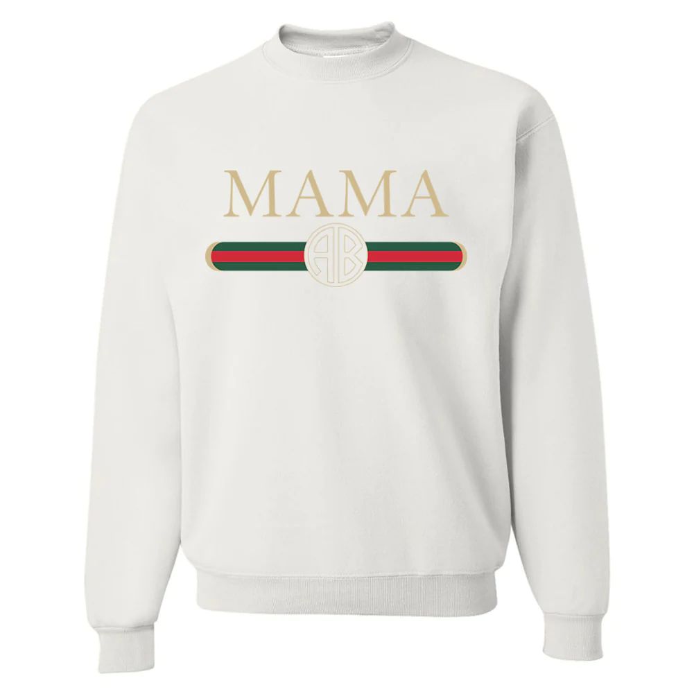 Monogrammed 'Mama Designer Dupe' Crewneck Sweatshirt | United Monograms