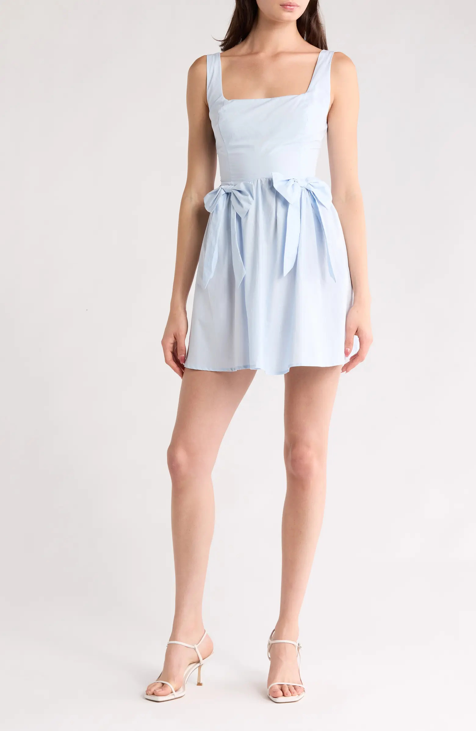 Front Bow Fit & Flare Minidress | Nordstrom